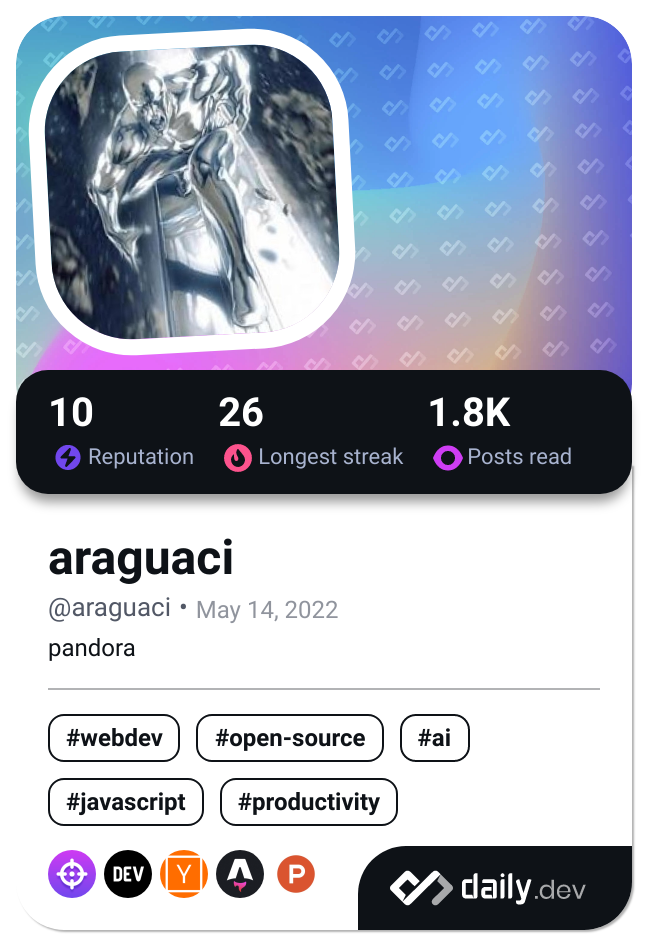 araguaci's Dev Card